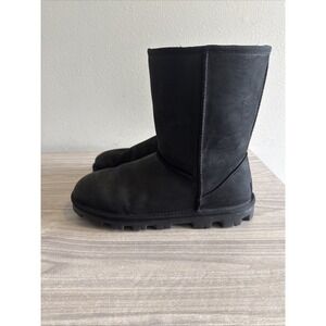 UGG Essential Short UGGpure Black Boot Womens  S/N 1111513 Sz 9